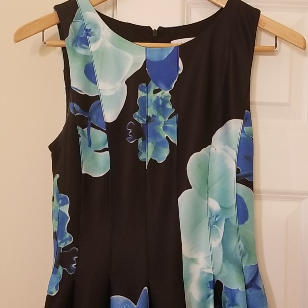 Calvin Klein fit and flare floral dress